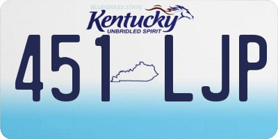 KY license plate 451LJP
