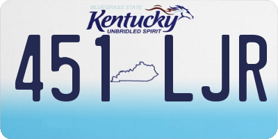 KY license plate 451LJR
