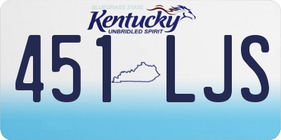 KY license plate 451LJS