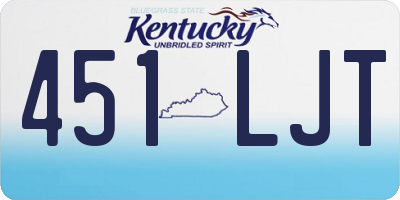 KY license plate 451LJT