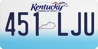 KY license plate 451LJU