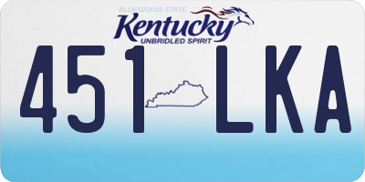KY license plate 451LKA