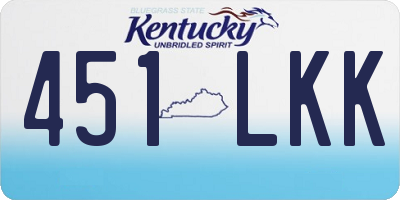 KY license plate 451LKK