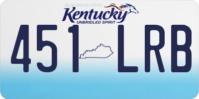 KY license plate 451LRB