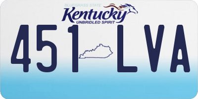 KY license plate 451LVA