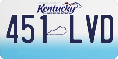 KY license plate 451LVD