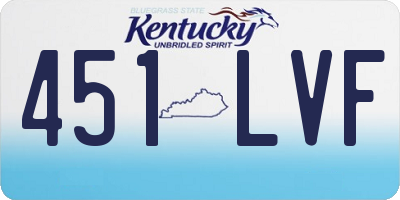 KY license plate 451LVF