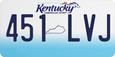 KY license plate 451LVJ
