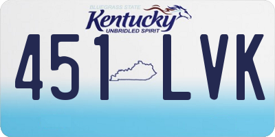 KY license plate 451LVK