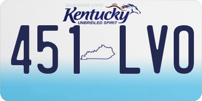 KY license plate 451LVO