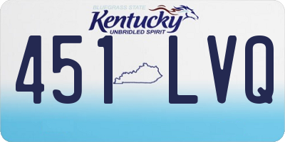 KY license plate 451LVQ