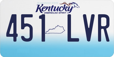 KY license plate 451LVR