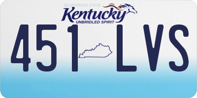 KY license plate 451LVS