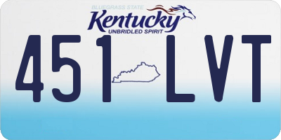 KY license plate 451LVT