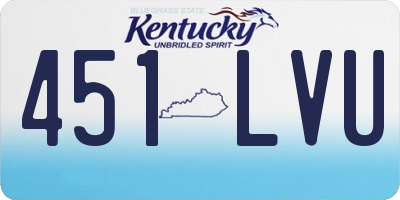 KY license plate 451LVU