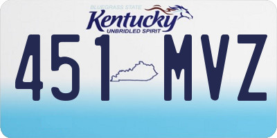 KY license plate 451MVZ