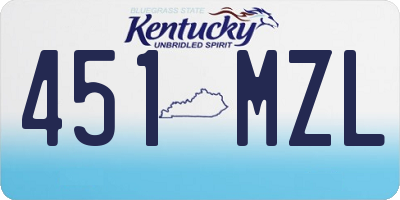 KY license plate 451MZL