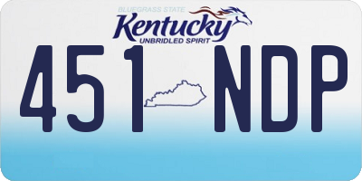 KY license plate 451NDP