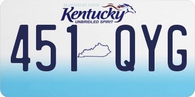 KY license plate 451QYG