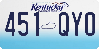 KY license plate 451QYO