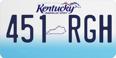 KY license plate 451RGH