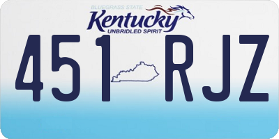 KY license plate 451RJZ