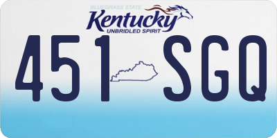 KY license plate 451SGQ