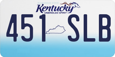 KY license plate 451SLB