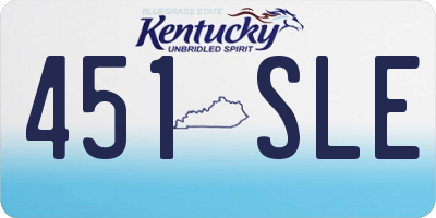 KY license plate 451SLE
