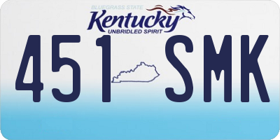 KY license plate 451SMK