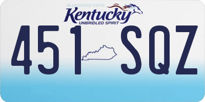 KY license plate 451SQZ
