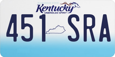 KY license plate 451SRA