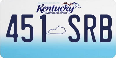 KY license plate 451SRB