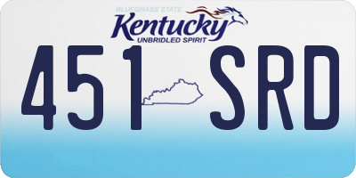 KY license plate 451SRD