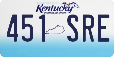 KY license plate 451SRE