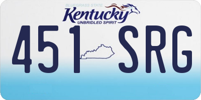 KY license plate 451SRG