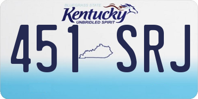 KY license plate 451SRJ