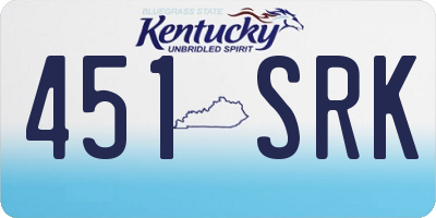 KY license plate 451SRK