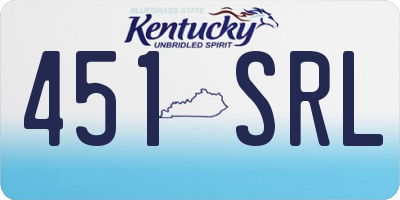 KY license plate 451SRL