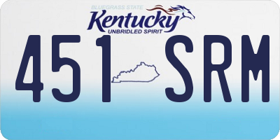 KY license plate 451SRM