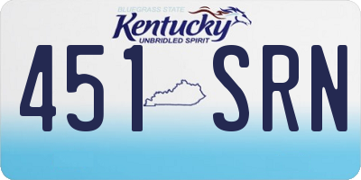 KY license plate 451SRN