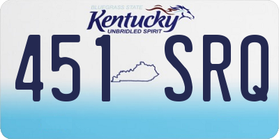 KY license plate 451SRQ