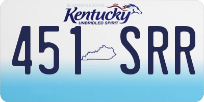 KY license plate 451SRR