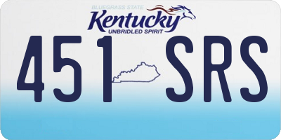 KY license plate 451SRS