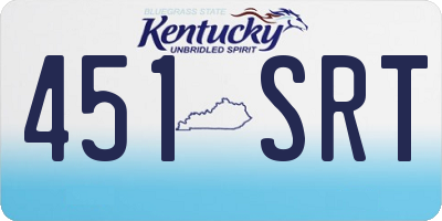 KY license plate 451SRT