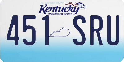 KY license plate 451SRU