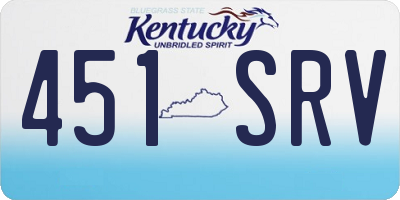 KY license plate 451SRV