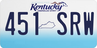 KY license plate 451SRW