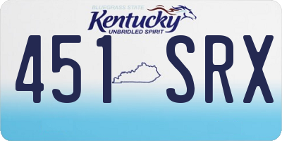 KY license plate 451SRX