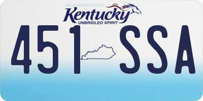 KY license plate 451SSA